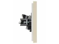 FORTE&PIANO Розетка двойная RJ11+RJ45 кат.5E FP435 ваниль IEK