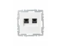 BRITE Розетка компьютерная двойная RJ45 кат.6 РК11-2-БрБ белый IEK