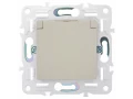 SKANDY Розетка 1-местная с заземлением с защитными шторками и крышкой 16А IP44 SK-R11B бежевый IEK