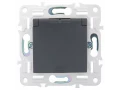 SKANDY Розетка 1-местная с заземлением с защитными шторками и крышкой 16А IP44 SK-R11T титан IEK