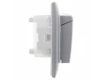 SKANDY Розетка 2-местная и крышкой 16А в сборе IP44 SK-R12S серебряный IEK