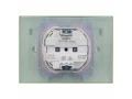 SKANDY Розетка 2-местная и крышкой 16А в сборе IP44 SK-R12G мятный IEK