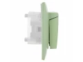SKANDY Розетка 2-местная и крышкой 16А в сборе IP44 SK-R12G мятный IEK