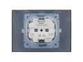 SKANDY Розетка 2-местная и крышкой 16А в сборе IP44 SK-R12T титан IEK