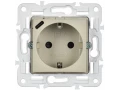 SKANDY Розетка с заземлением с защитными шторками 16А с USB C 18Вт SK-R17B бежевый IEK