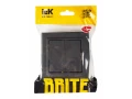 BRITE Выключатель 2-клавишный 10А в сборе ВСP10-2-0-БрГ графит ИЭК