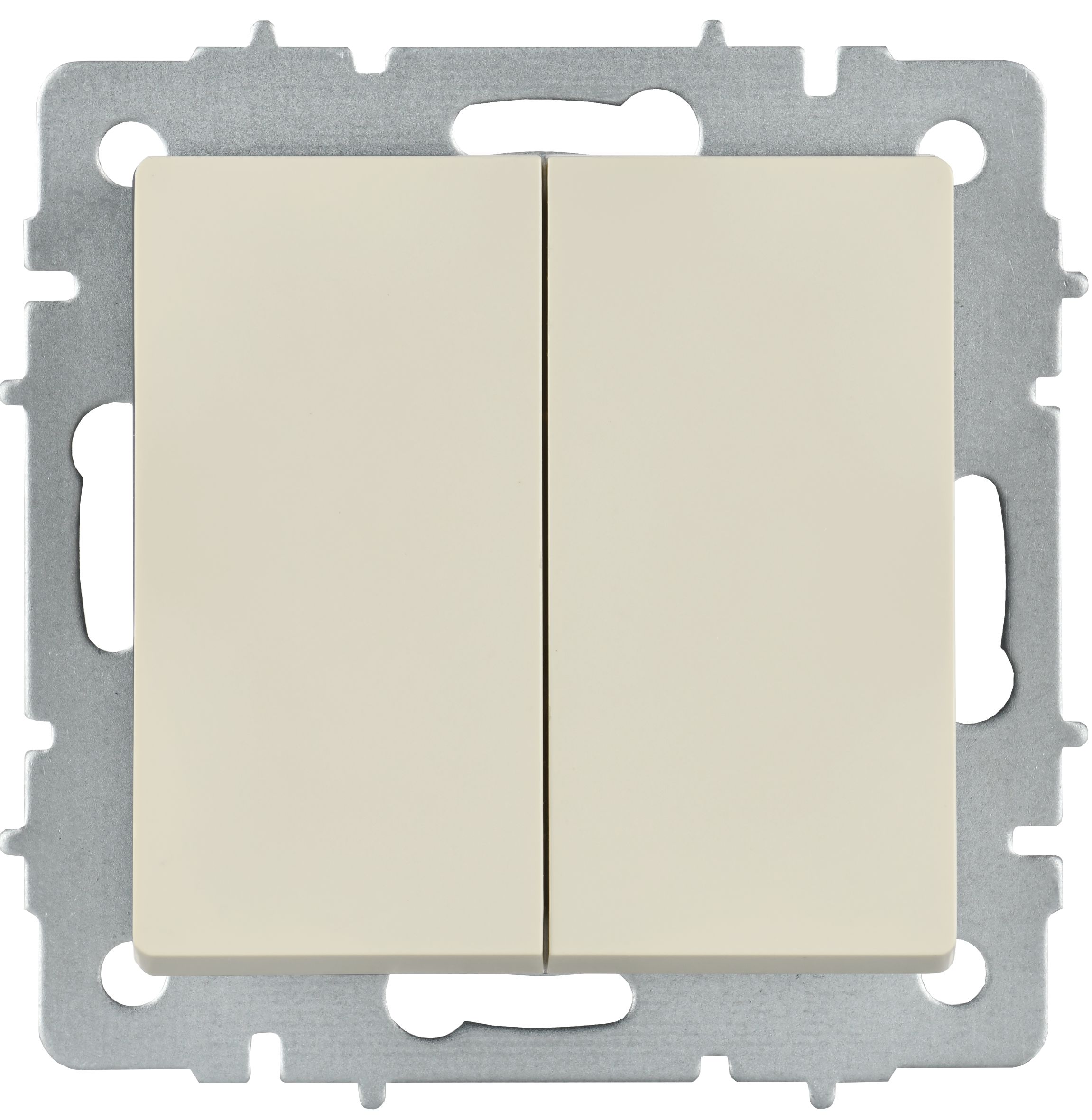 Выключатель 2-клавишный перекрестный 10А ВС10-2-3-БрКр бежевый BRITE ИЭК