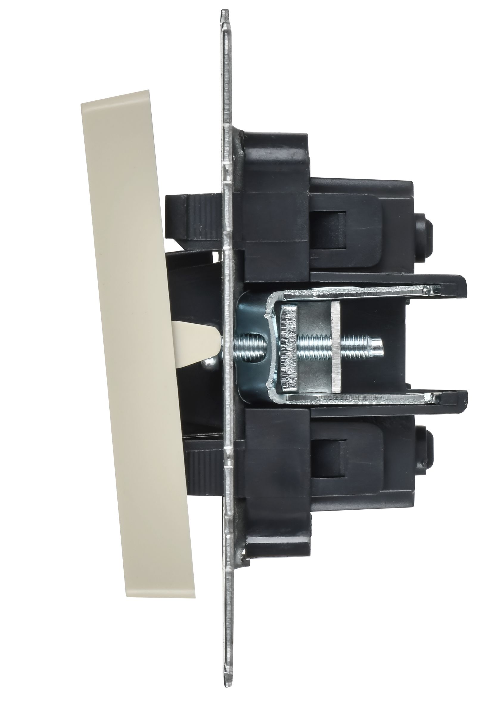 Выключатель 2-клавишный перекрестный 10А ВС10-2-3-БрКр бежевый BRITE ИЭК