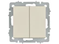 Выключатель 2-клавишный перекрестный 10А ВС10-2-3-БрКр бежевый BRITE ИЭК