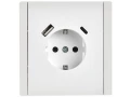 FORTE&PIANO Розетка 1мест с заземлением со шторками винтовое крепл. 16А USB A+C 18Вт FP247 белый ИЭК