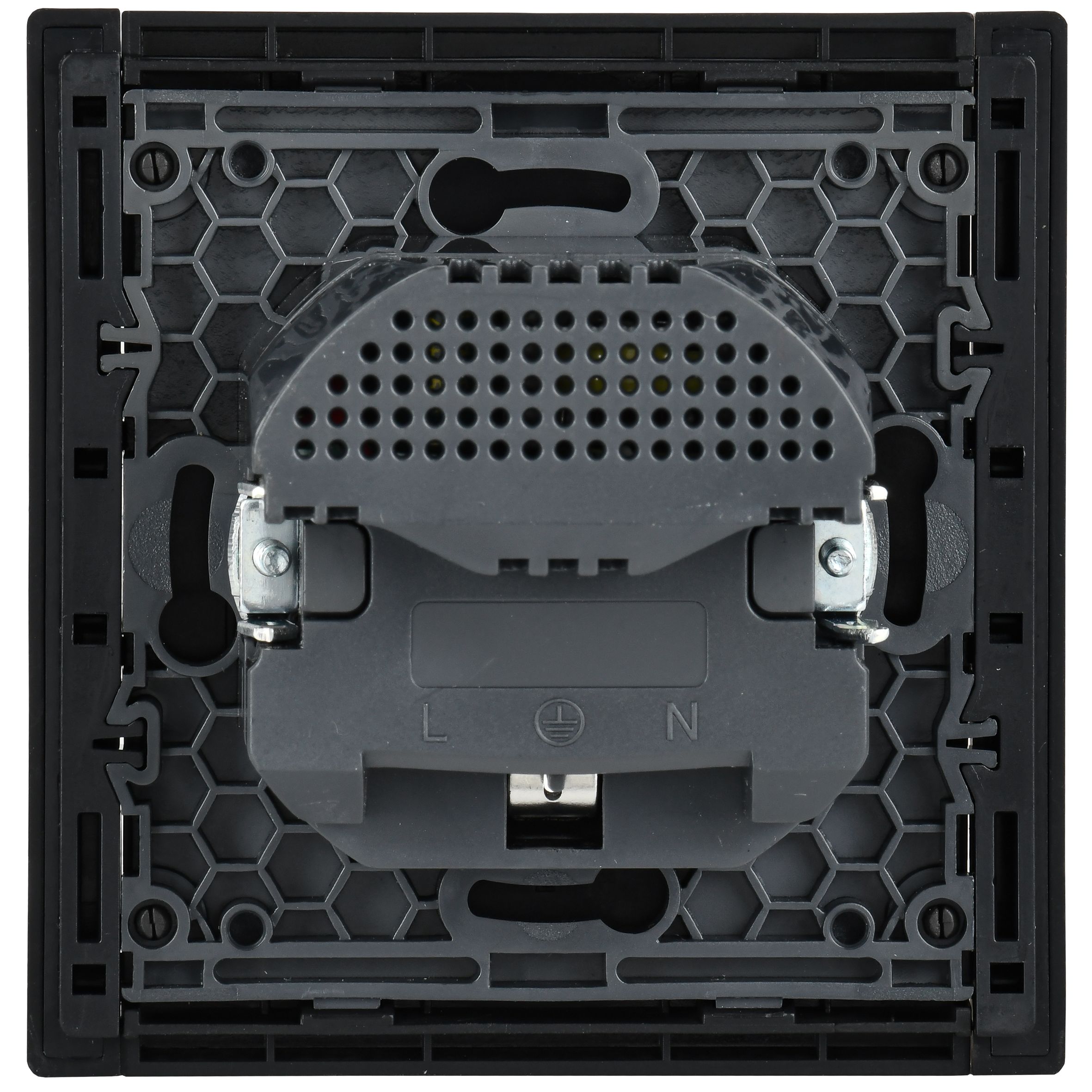 FORTE&PIANO Розетка 1мест с заземлением со шторками винтовое крепл. 16А USB A+C 18ВтFP147 черный ИЭК