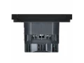 FORTE&PIANO Розетка 1мест с заземлением со шторками винтовое крепл. 16А USB A+C 18ВтFP147 черный ИЭК