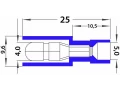 Разъем штекерный полностью изолированный штекер 4 мм 1.5-2.5 мм² (РШПи-п 2.5-4/РшИпп 2-5-4) синий REXANT 08-0571