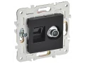 SKANDY Розетка двойная TV+RJ45 кат.5E SK-A14Bl черный IEK
