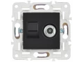 SKANDY Розетка двойная TV+RJ45 кат.6 SK-A15Bl черный IEK