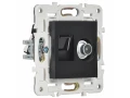 SKANDY Розетка двойная TV+RJ45 кат.6 SK-A15Bl черный IEK