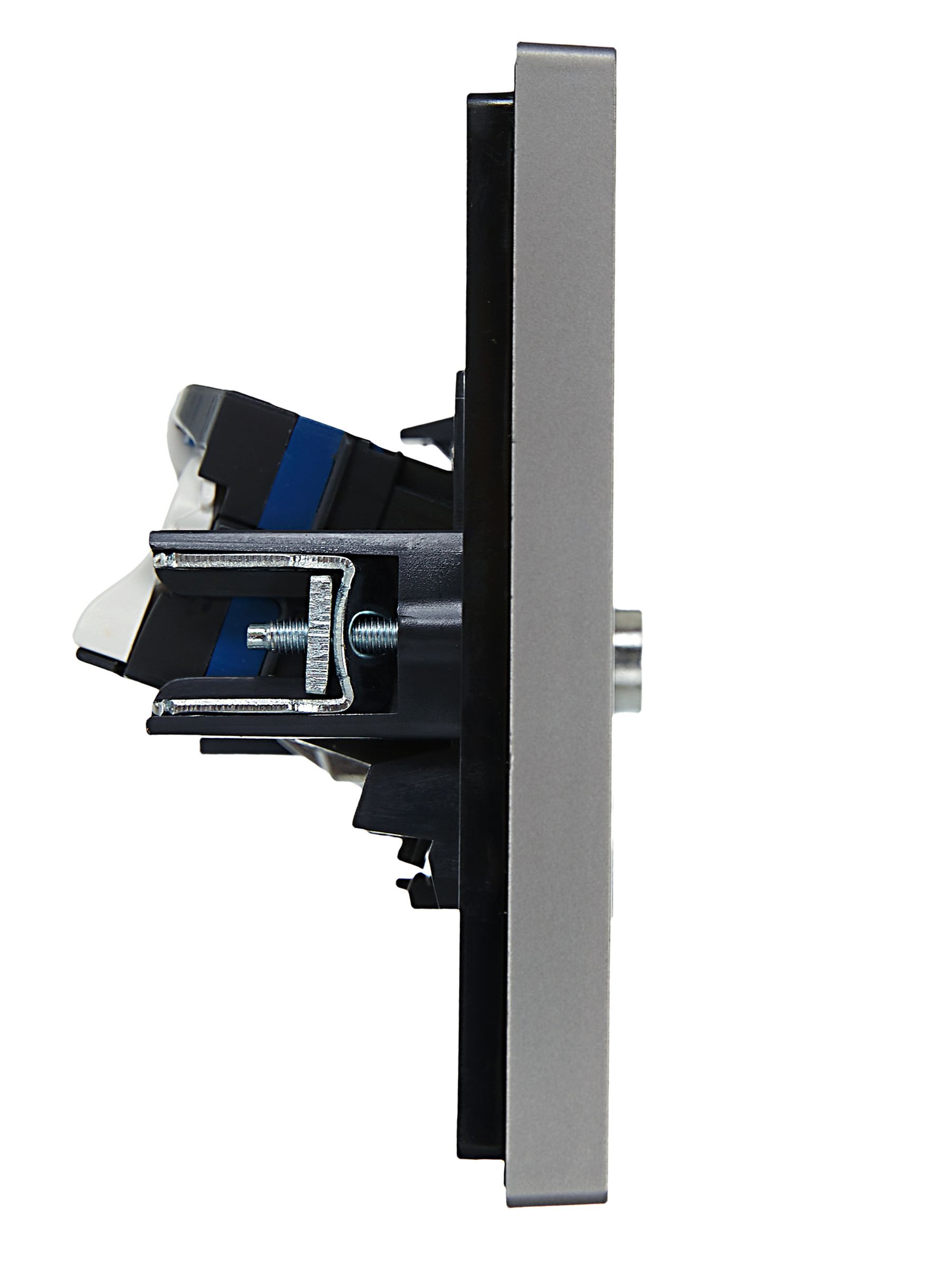 FORTE&PIANO Розетка двойная TV+RJ45 кат.6 FP537 сталь IEK
