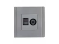 FORTE&PIANO Розетка двойная TV+RJ45 кат.6 FP537 сталь IEK