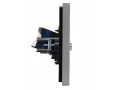 FORTE&PIANO Розетка двойная TV+RJ45 кат.6 FP537 сталь IEK