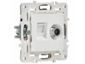 SKANDY Розетка двойная TV+RJ45 кат.6 SK-A15W арктический белый IEK
