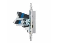 SKANDY Розетка двойная TV+RJ45 кат.6 SK-A15S серебряный IEK