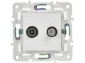 SKANDY Розетка двойная TV+SAT SK-A13W арктический белый IEK