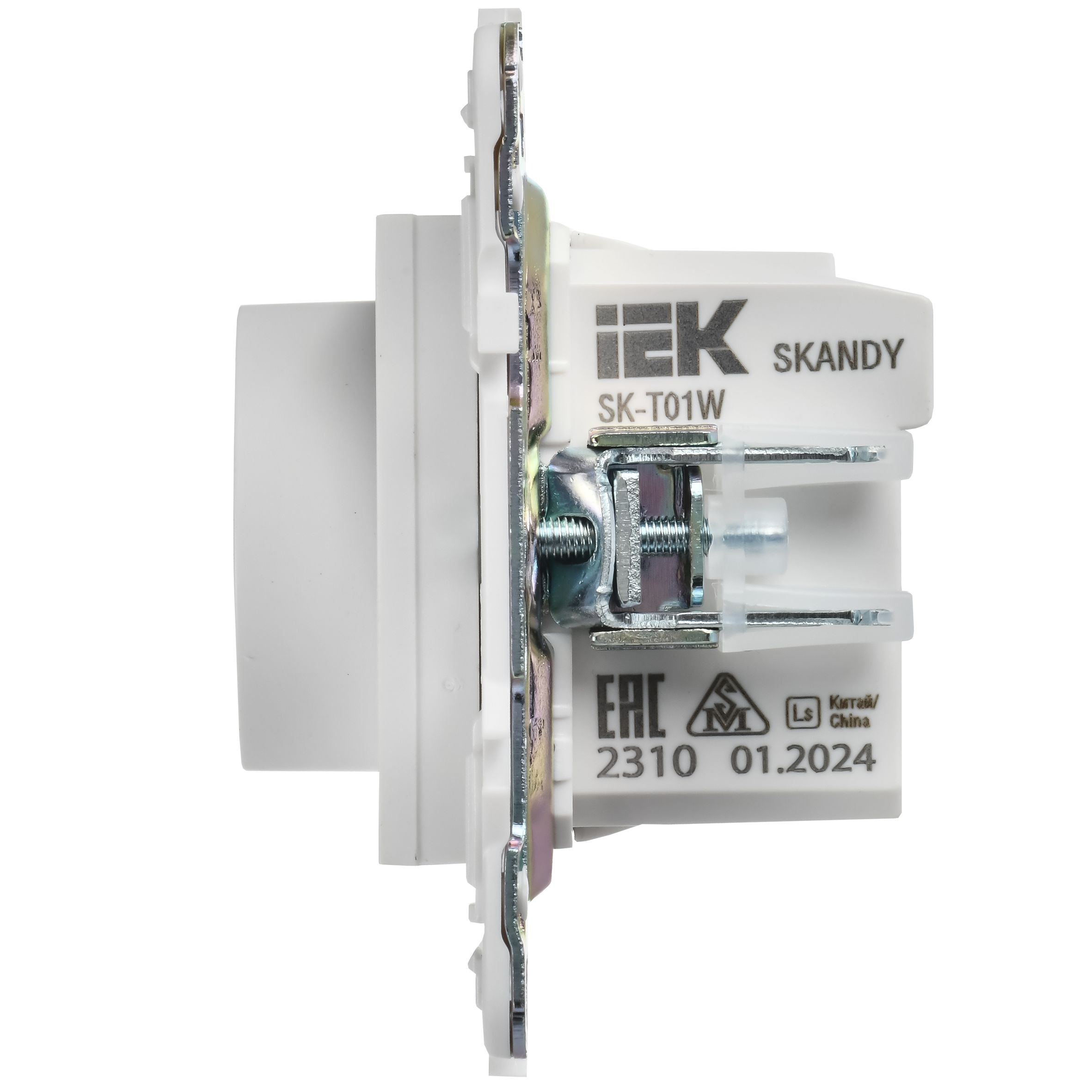 SKANDY Термостат электронный с индикацией SK-T01W арктический белый IEK