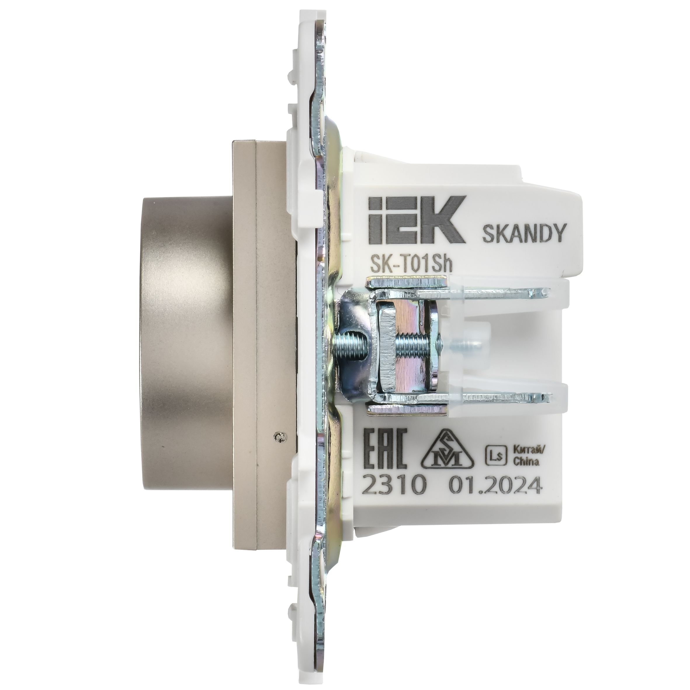 SKANDY Термостат электронный с индикацией SK-T01Sh шампань IEK