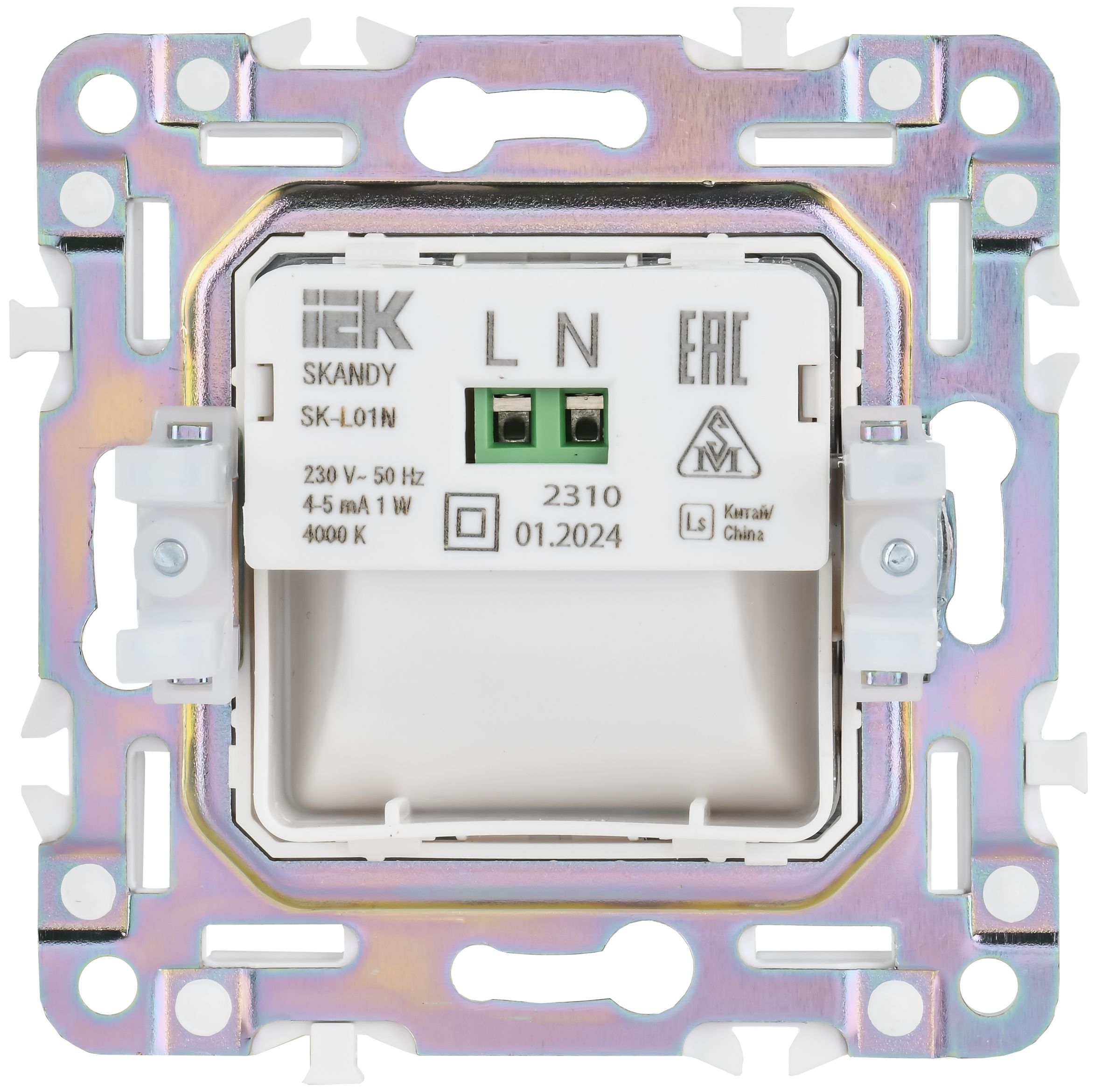 SKANDY Подсветка LED встраиваемая SK-L01N металл никель IEK