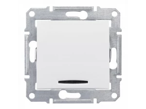 Переключатель 2 напр. с синей подсв. 10А, бел. SDN1500121