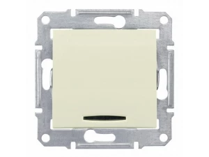 Переключатель 2 напр. с синей подсв.,10А беж. SDN1500147