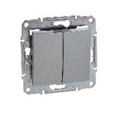 Переключатель 2клавишный, алюминий SDN0600160