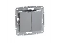 Переключатель 2клавишный, алюминий SDN0600160