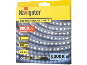 Лента СД NLS-2835CW182-14-IP20-24V 5м 95 298 Navigator