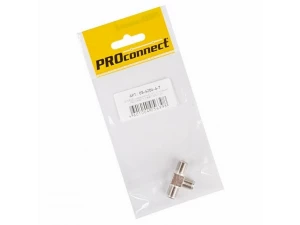 Переходник антенный, (3-гнезда F), тройник, (1шт.) (пакет)  PROconnect