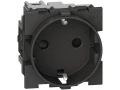 Розетка 2К+З 16А винтовые клеммы 2 модуля, черный LN /KG4141/