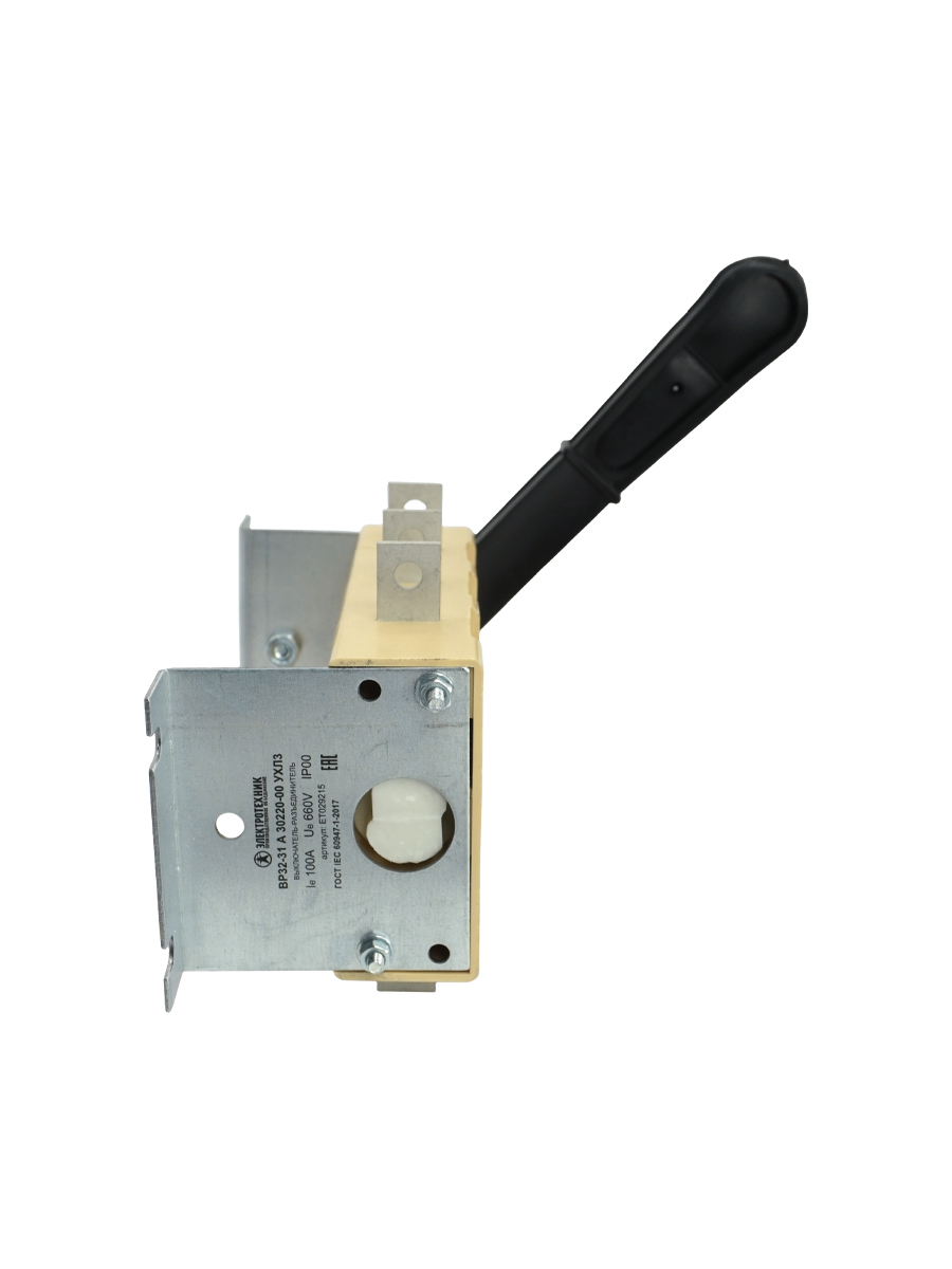 ВР32-31 А 30220-00 УХЛ3, 100А, несъёмная боковая рукоятка, 3-х пол. на одно напр., IP00  (ЭТ)(Китай)