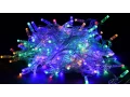 Гирлянда нить 10м 100 светодиодов RGB свет IP44 прозрачный шнур 3м 230В контроллер 8 сцен IEK