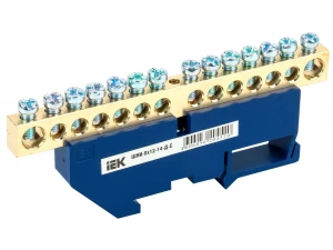 Шина N 'ноль' на DIN-изол ШНИ-8х12-14-Д-С IEK