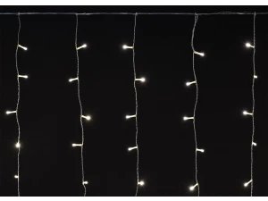 Гирлянда занавес 2х2м 240 светодиодов теплый белый свет IP44 прозрачный шнур 3м 230В транзит IEK