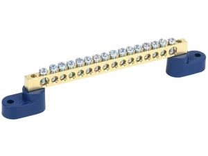 Шина N 'ноль' на двух угловых изоляторах ШНИ-6х9-16-У2-С IEK