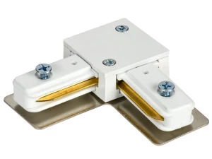 Соединитель L-образный внутренний для однофазного шинопровода белый IEK