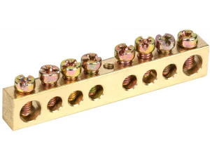 Шина PEN 'земля-ноль' 8х12мм 8/1 (8групп/крепеж по центру) IEK