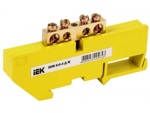 Шина PE 'земля' на DIN-изол ШНИ-6х9-4-Д-Ж IEK