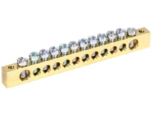 Шина PEN 'земля-ноль' 8х12мм 12/2 (12групп/крепеж по краям) IEK