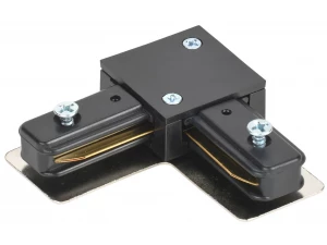 Соединитель L-образный внутренний для однофазного шинопровода черный IEK