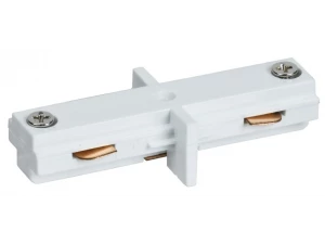 Соединитель прямой внутренний для однофазного шинопровода белый IEK