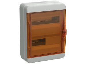 TEKFOR Корпус пластиковый КМПн-24 IP65 оранжевая прозрачная дверь IEK
