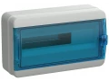 TEKFOR Корпус пластиковый КМПн-18 IP65 синяя прозрачная дверь IEK