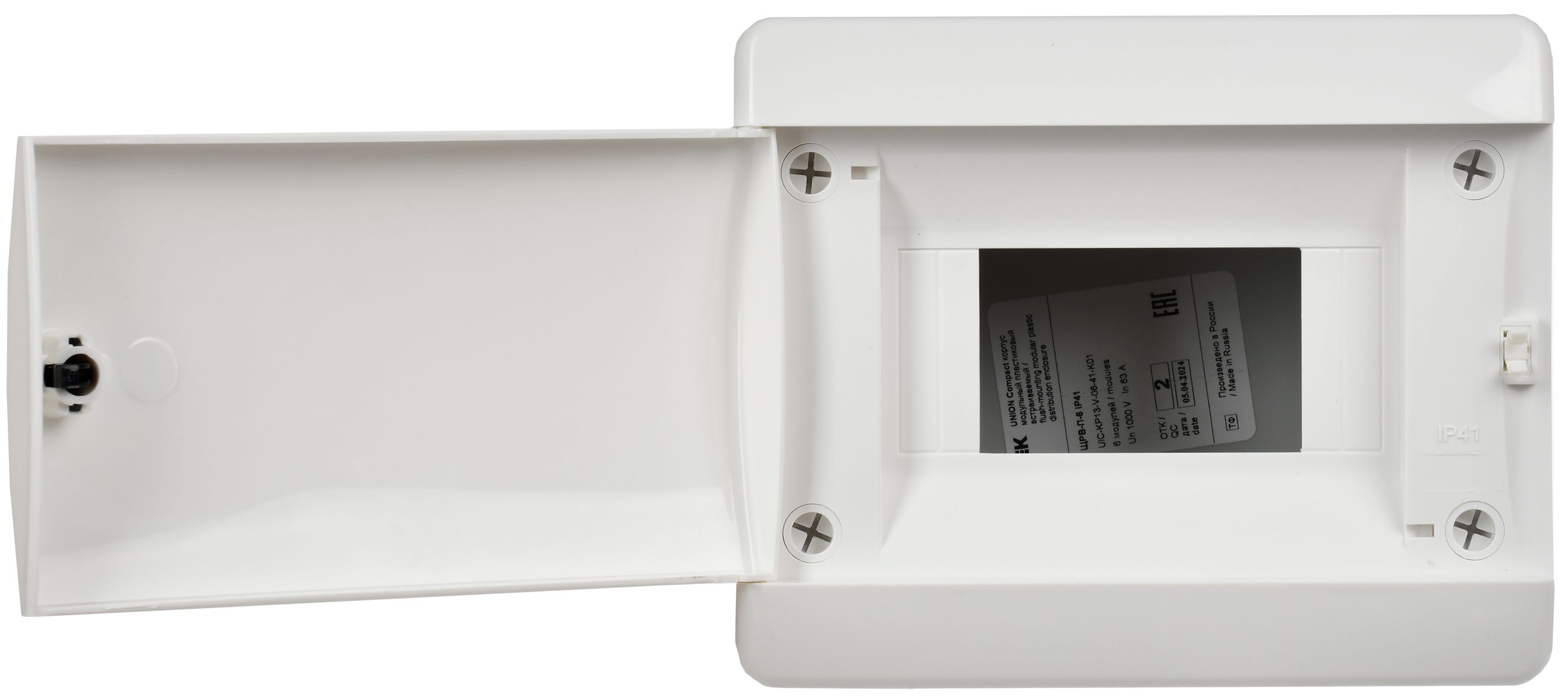 UNION Compact Корпус пластиковый ЩРВ-П-6 IP41 белая дверь IEK
